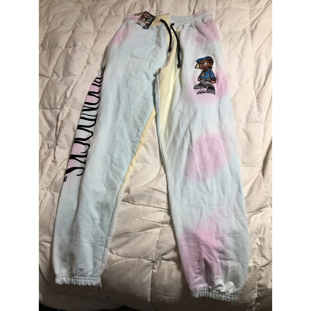The Boondocks Riley & Hue Logo Tie Dye Sweatpants Men's Large NEW